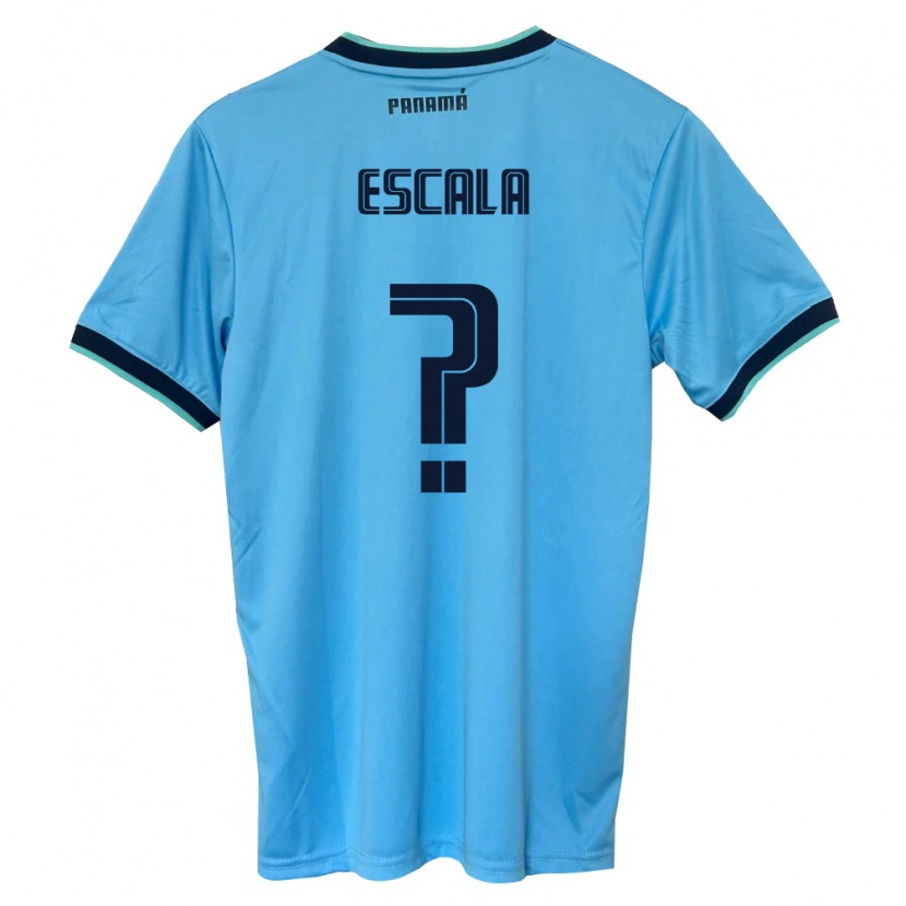 Danxen Män Panama Virgilio Escala #0 Himmelblå Svart Bortatröja Matchtröjor 26-28 Tröjor T-Tröja