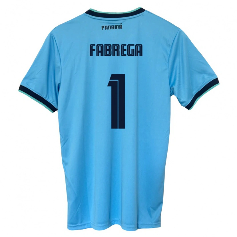 Danxen Män Panama Sasha Fábrega #1 Himmelblå Svart Bortatröja Matchtröjor 26-28 Tröjor T-Tröja