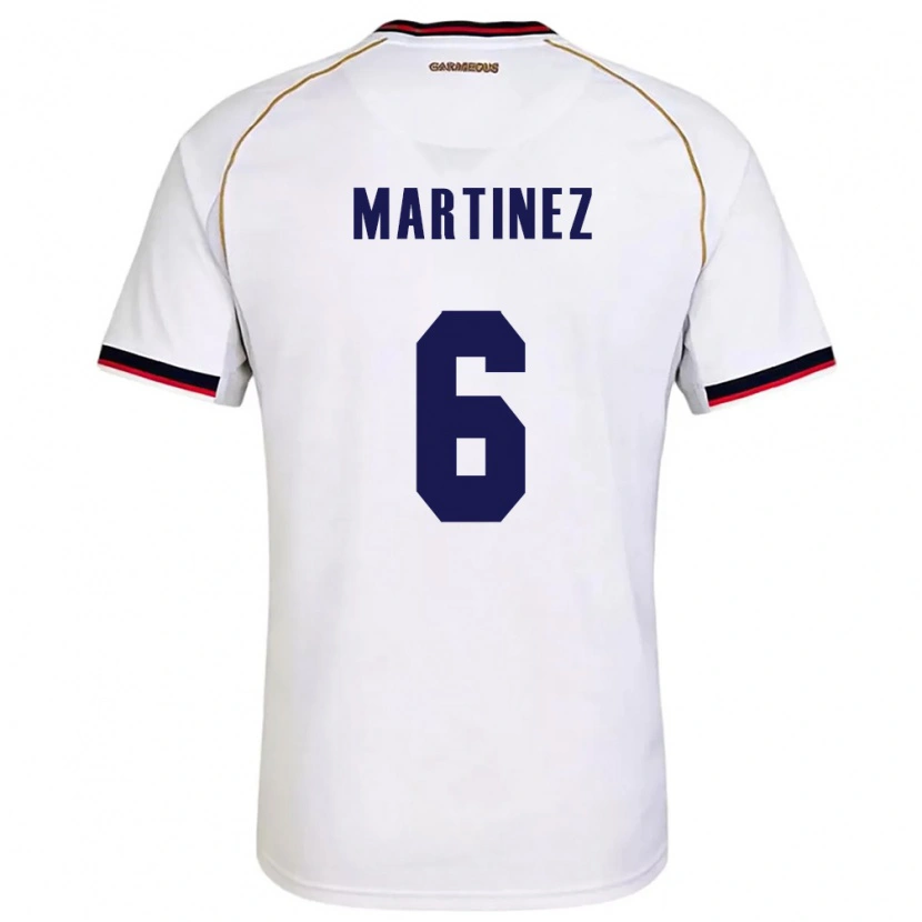 Danxen Män Panama Cristian Martínez #6 Vit Röd Bortatröja Matchtröjor 26-28 Tröjor T-Tröja