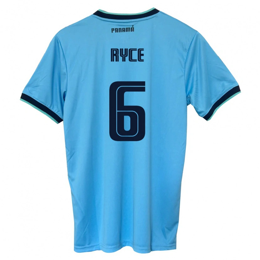 Danxen Män Panama Anel Ryce #6 Himmelblå Svart Bortatröja Matchtröjor 26-28 Tröjor T-Tröja