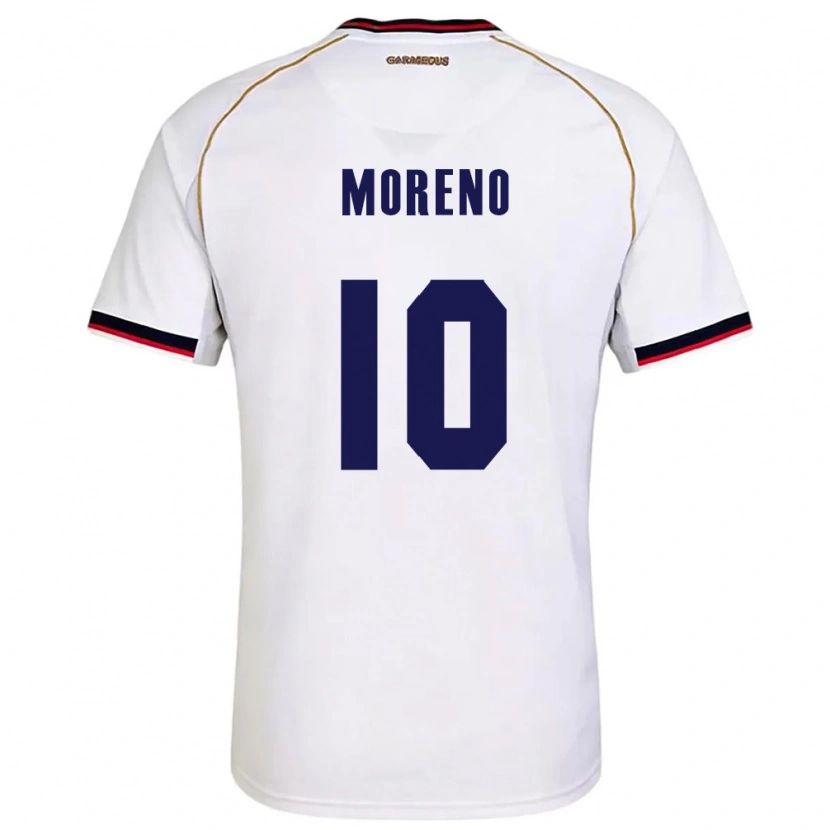 Danxen Män Panama Éric Moreno #10 Vit Röd Bortatröja Matchtröjor 26-28 Tröjor T-Tröja