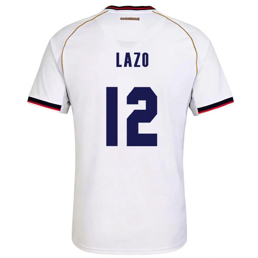 Danxen Män Panama Luis Lazo #12 Vit Röd Bortatröja Matchtröjor 26-28 Tröjor T-Tröja