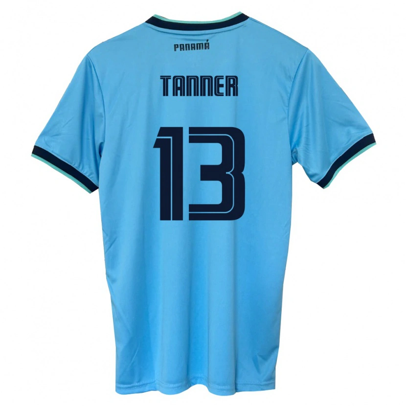 Danxen Män Panama Riley Tanner #13 Himmelblå Svart Bortatröja Matchtröjor 26-28 Tröjor T-Tröja