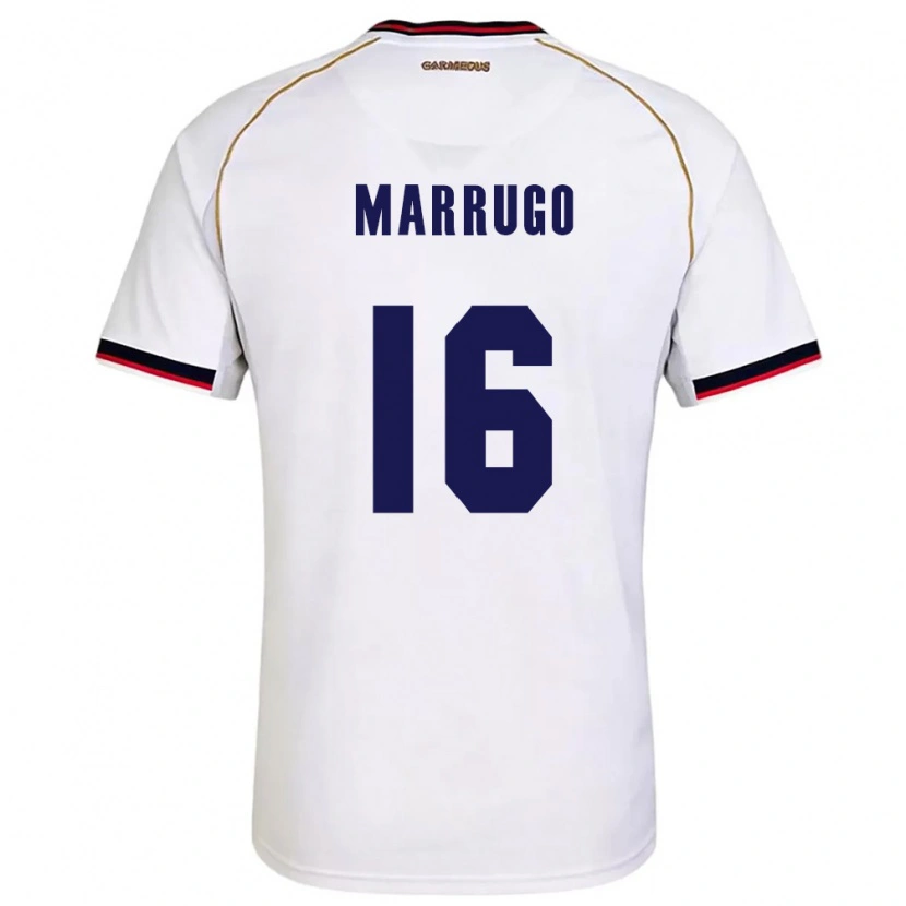 Danxen Män Panama Neir Marrugo #16 Vit Röd Bortatröja Matchtröjor 26-28 Tröjor T-Tröja
