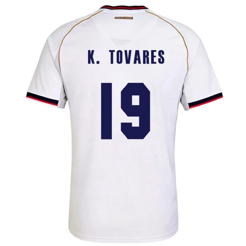 Danxen Män Panama Kahir Tovares #19 Vit Röd Bortatröja Matchtröjor 26-28 Tröjor T-Tröja