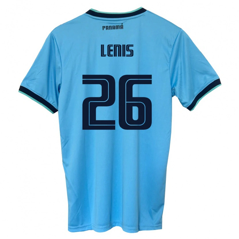 Danxen Män Panama Kahiser Lenis #26 Himmelblå Svart Bortatröja Matchtröjor 26-28 Tröjor T-Tröja