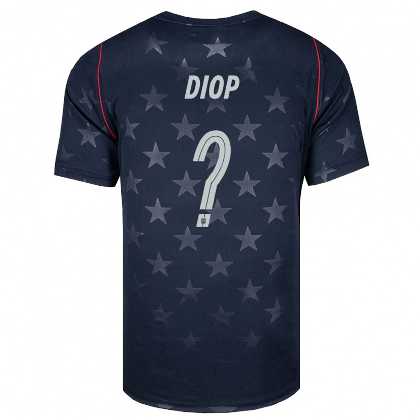 Danxen Män Usa Abdoulaye Diop #0 Svart Vit Röd Bortatröja Matchtröjor 26-28 Tröjor T-Tröja