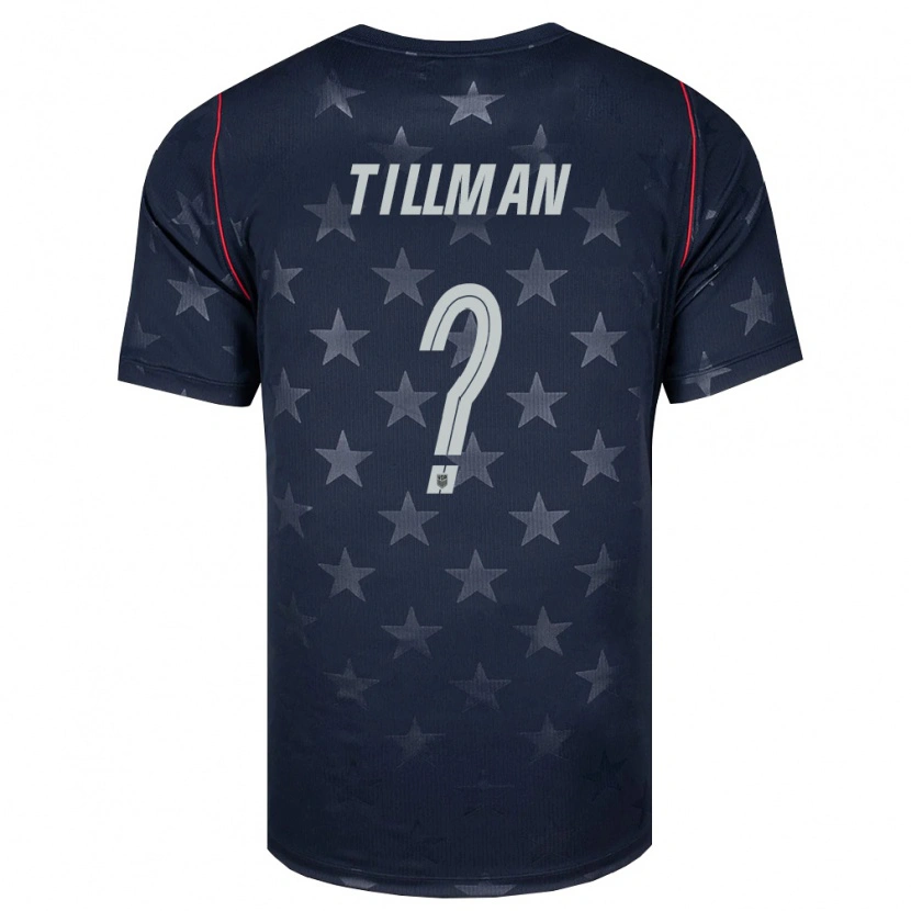 Danxen Män Usa Malik Tillman #0 Svart Vit Röd Bortatröja Matchtröjor 26-28 Tröjor T-Tröja