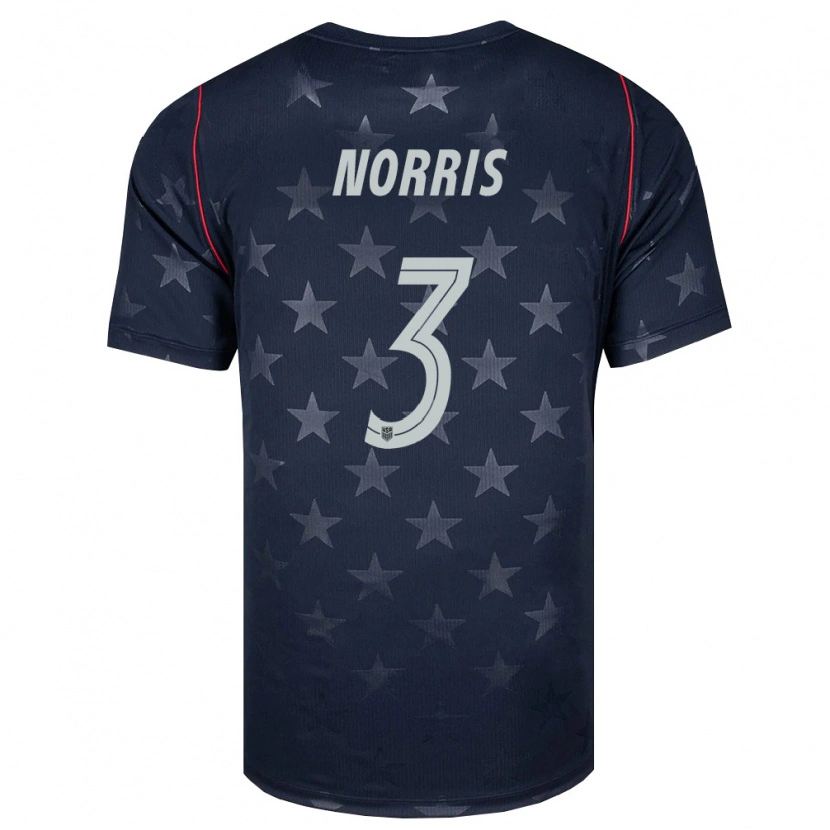 Danxen Män Usa Nolan Norris #3 Svart Vit Röd Bortatröja Matchtröjor 26-28 Tröjor T-Tröja