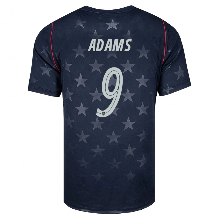 Danxen Män Usa Chase Adams #9 Svart Vit Röd Bortatröja Matchtröjor 26-28 Tröjor T-Tröja