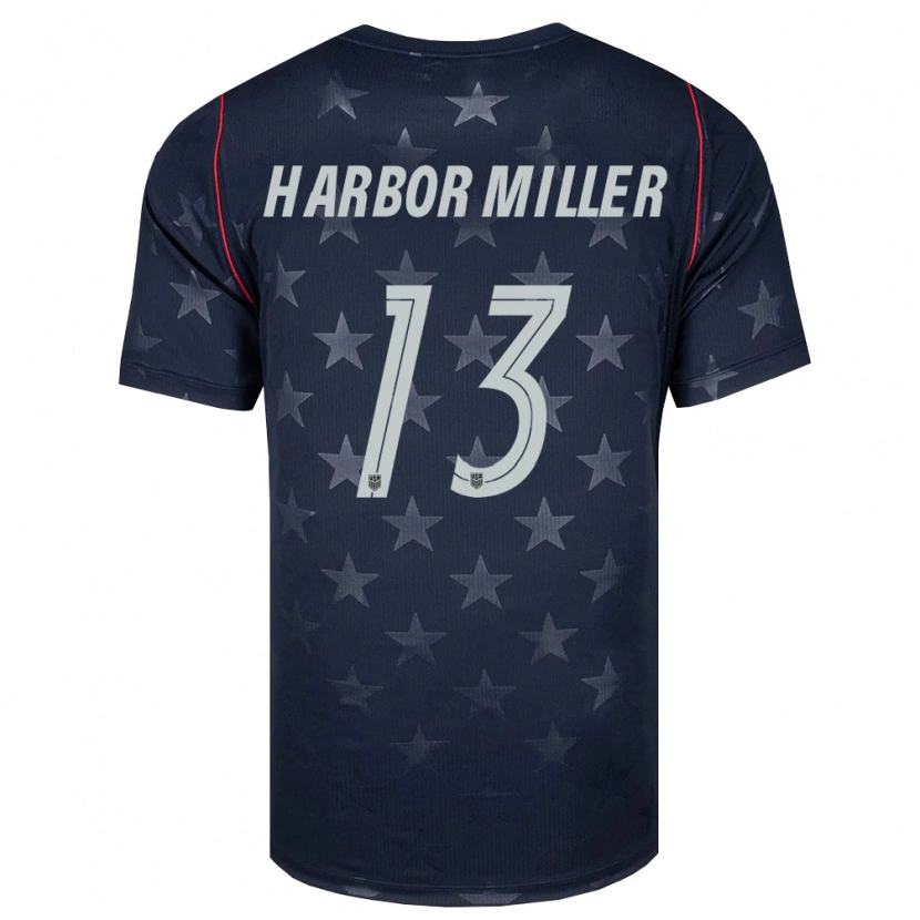 Danxen Män Usa Harbor Miller #13 Svart Vit Röd Bortatröja Matchtröjor 26-28 Tröjor T-Tröja