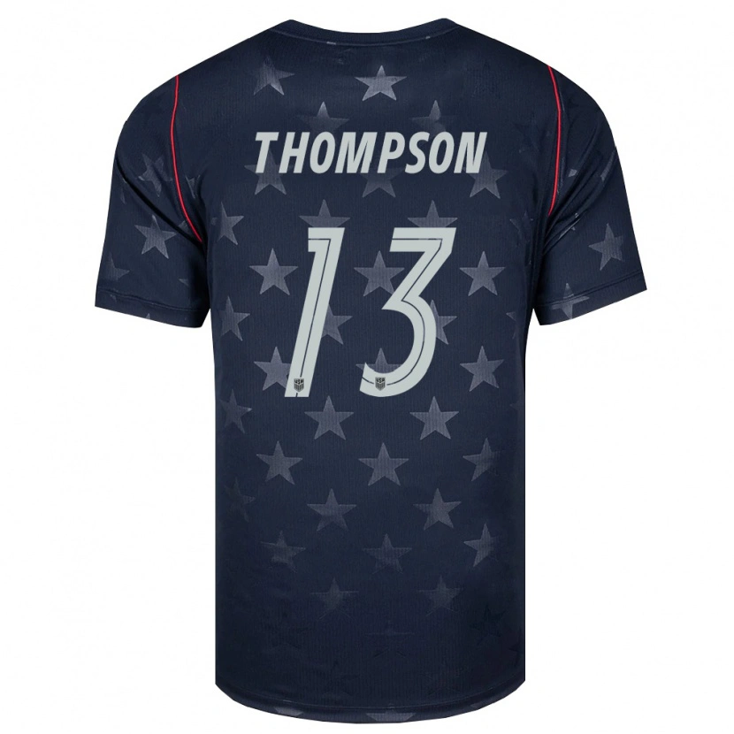 Danxen Män Usa Alyssa Thompson #13 Svart Vit Röd Bortatröja Matchtröjor 26-28 Tröjor T-Tröja