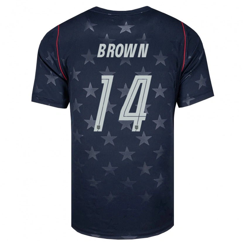 Danxen Män Usa Tristan Brown #14 Svart Vit Röd Bortatröja Matchtröjor 26-28 Tröjor T-Tröja