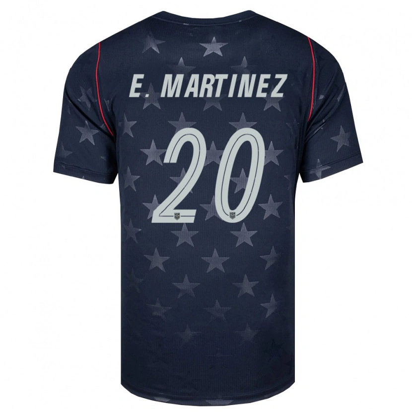 Danxen Män Usa Enrique Martinez #20 Svart Vit Röd Bortatröja Matchtröjor 26-28 Tröjor T-Tröja