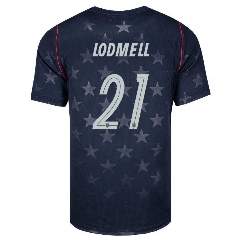 Danxen Män Usa William Lodmell #21 Svart Vit Röd Bortatröja Matchtröjor 26-28 Tröjor T-Tröja