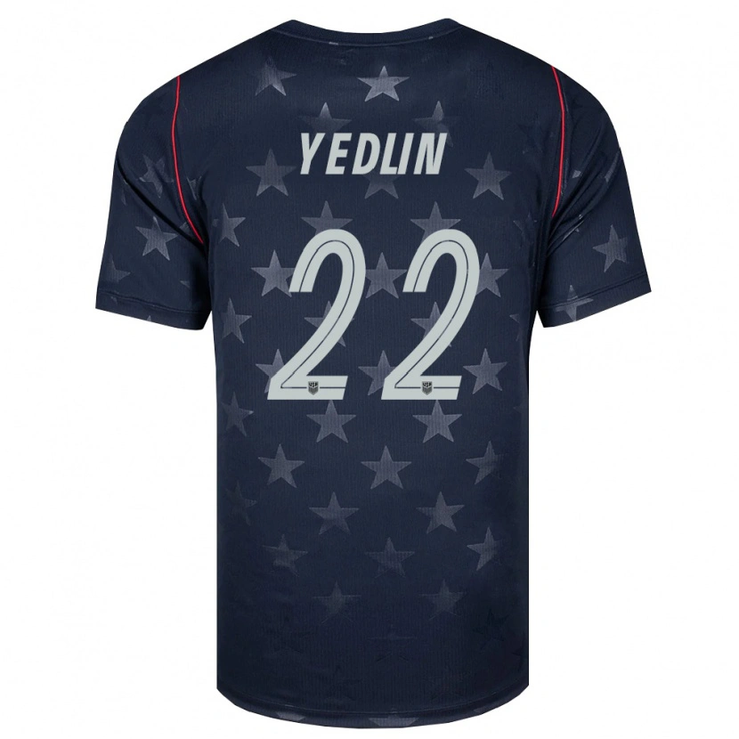 Danxen Män Usa Deandre Yedlin #22 Svart Vit Röd Bortatröja Matchtröjor 26-28 Tröjor T-Tröja
