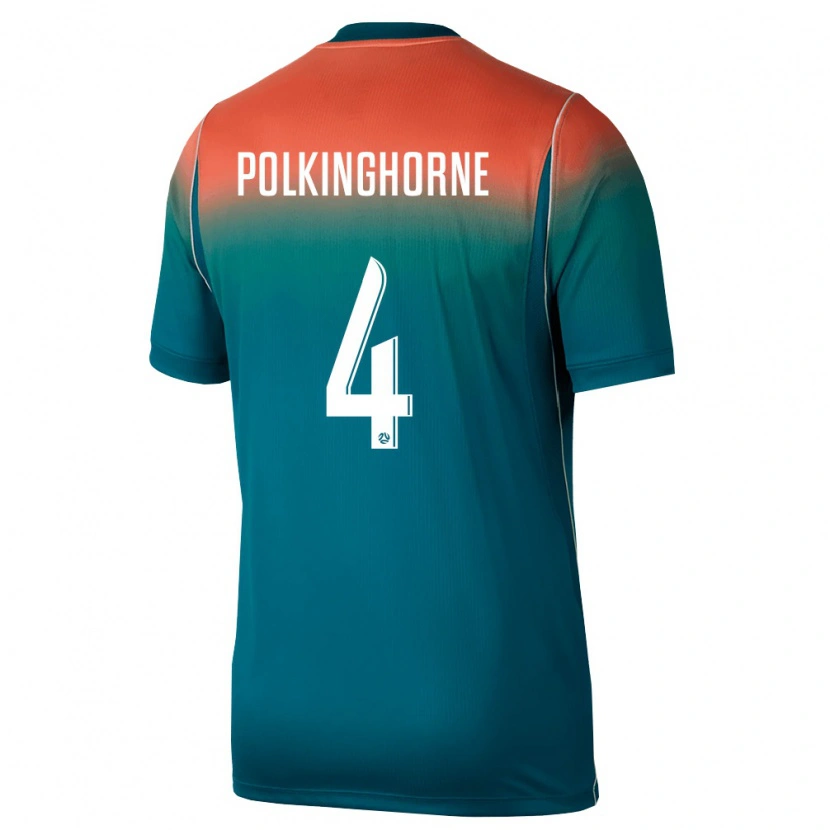 Danxen Män Australien Clare Polkinghorne #4 Grön Rosa Bortatröja Matchtröjor 26-28 Tröjor T-Tröja