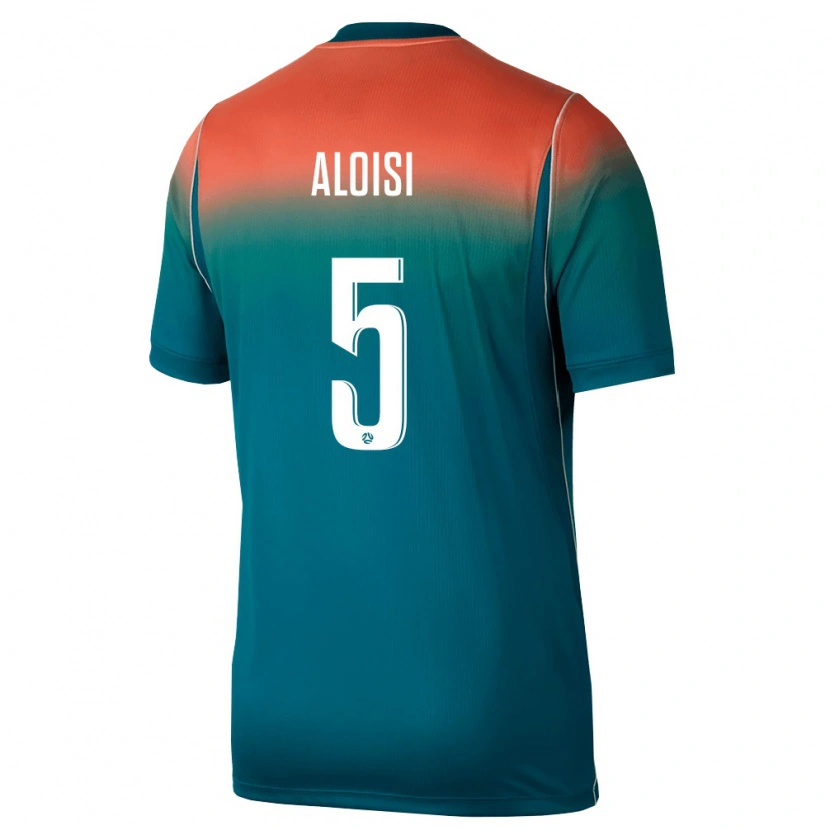 Danxen Män Australien Matias Aloisi #5 Grön Rosa Bortatröja Matchtröjor 26-28 Tröjor T-Tröja
