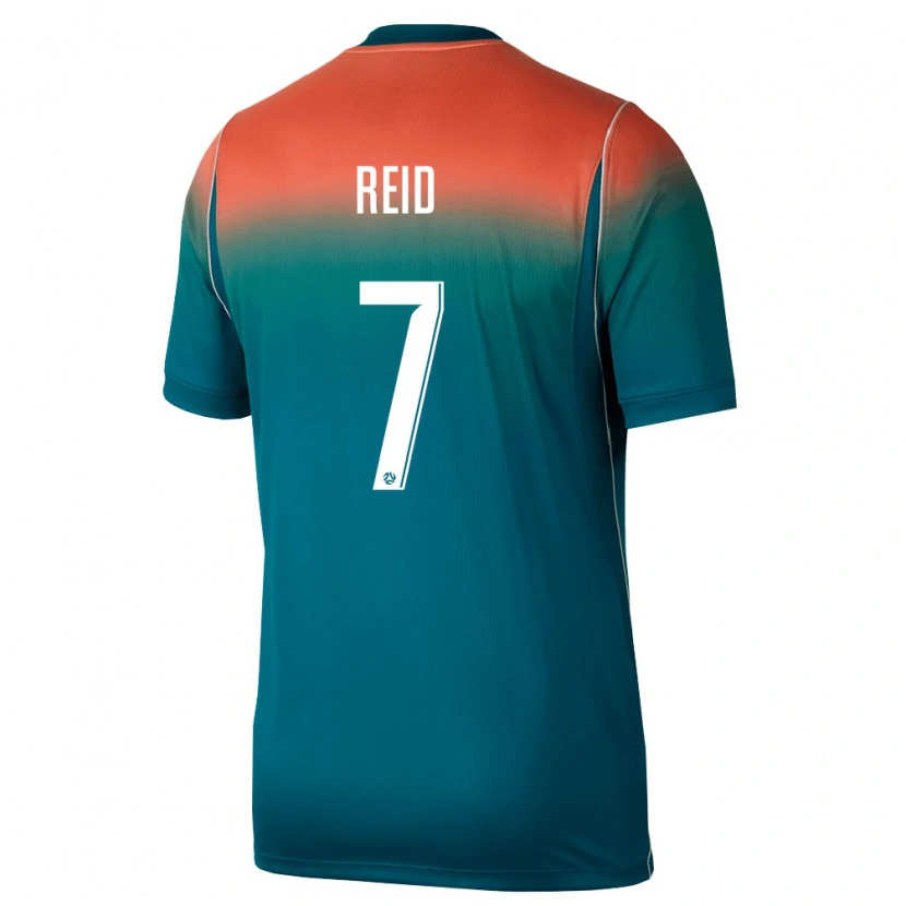 Danxen Män Australien Ashton Reid #7 Grön Rosa Bortatröja Matchtröjor 26-28 Tröjor T-Tröja