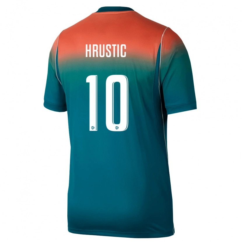 Danxen Män Australien Ajdin Hrustic #10 Grön Rosa Bortatröja Matchtröjor 26-28 Tröjor T-Tröja