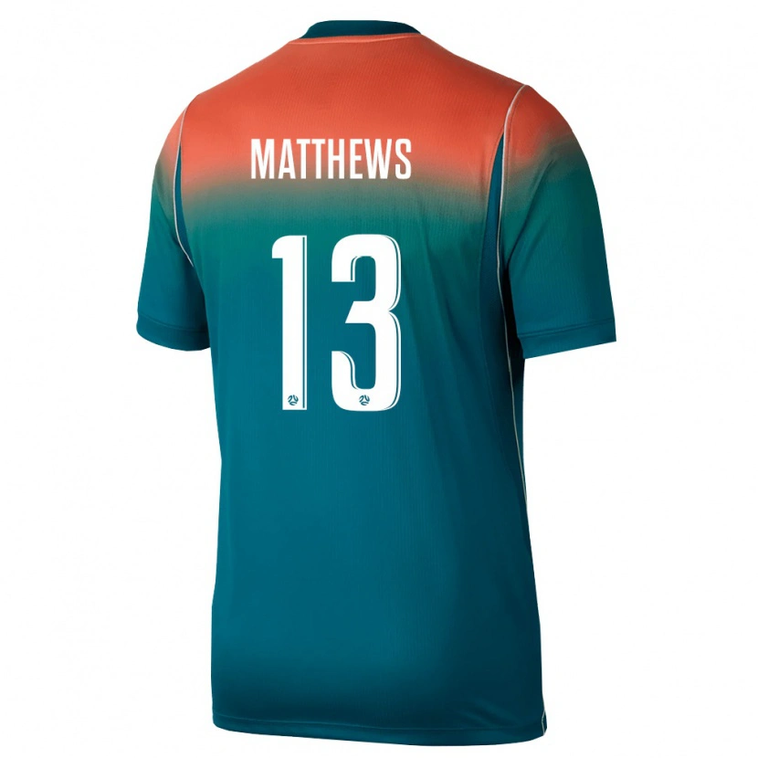 Danxen Män Australien Hayden Matthews #13 Grön Rosa Bortatröja Matchtröjor 26-28 Tröjor T-Tröja