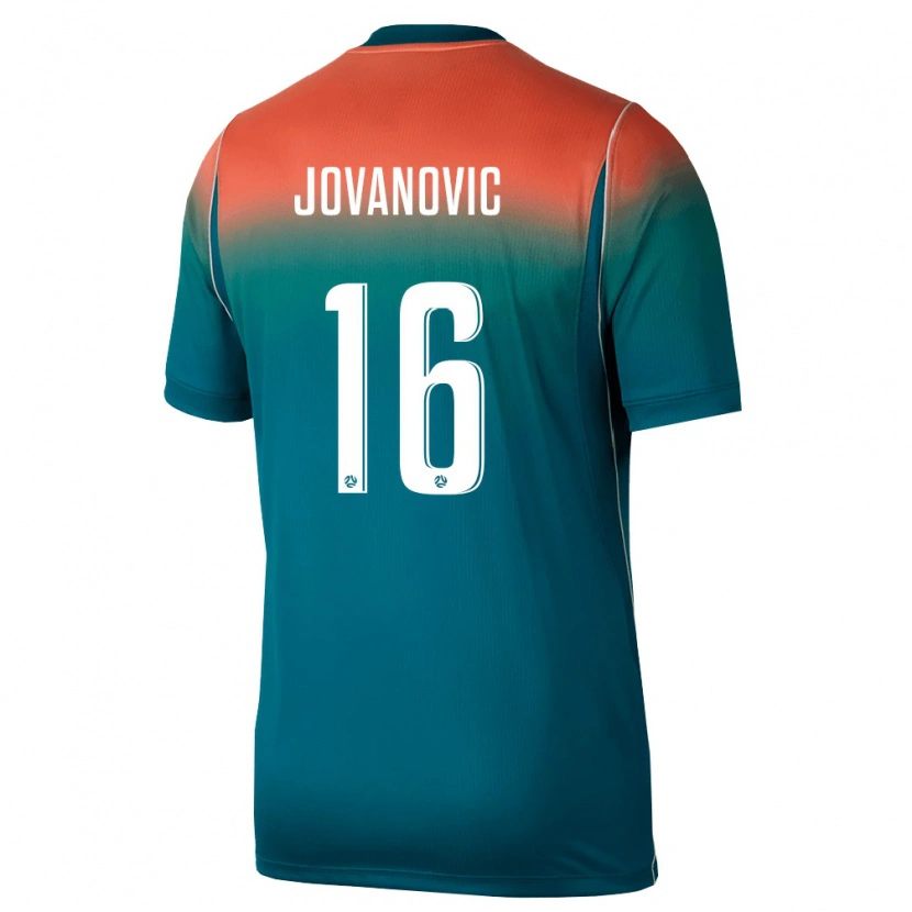 Danxen Män Australien Luka Jovanovic #16 Grön Rosa Bortatröja Matchtröjor 26-28 Tröjor T-Tröja