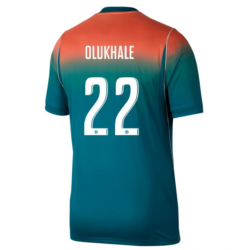 Danxen Män Australien Malik Olukhale #22 Grön Rosa Bortatröja Matchtröjor 26-28 Tröjor T-Tröja