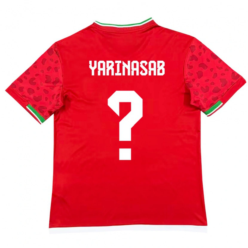 Danxen Män Iran Alireza Yarinasab #0 Röd Vit Bortatröja Matchtröjor 26-28 Tröjor T-Tröja