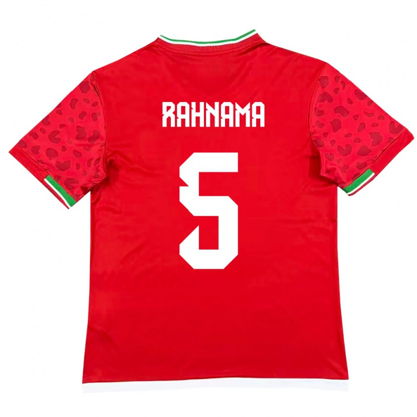 Danxen Män Iran Mohammadali Rahnama #5 Röd Vit Bortatröja Matchtröjor 26-28 Tröjor T-Tröja
