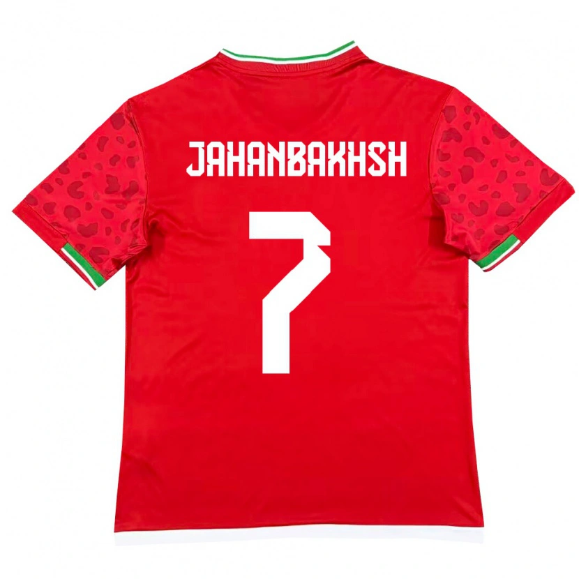 Danxen Män Iran Alireza Jahanbakhsh #7 Röd Vit Bortatröja Matchtröjor 26-28 Tröjor T-Tröja