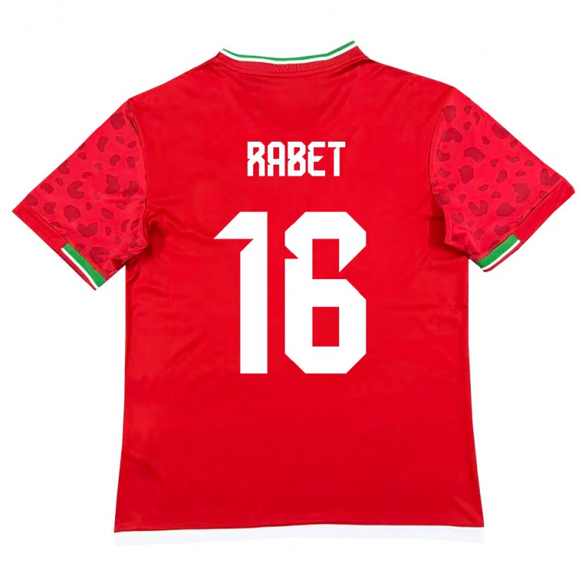 Danxen Män Iran Fardin Rabet #16 Röd Vit Bortatröja Matchtröjor 26-28 Tröjor T-Tröja