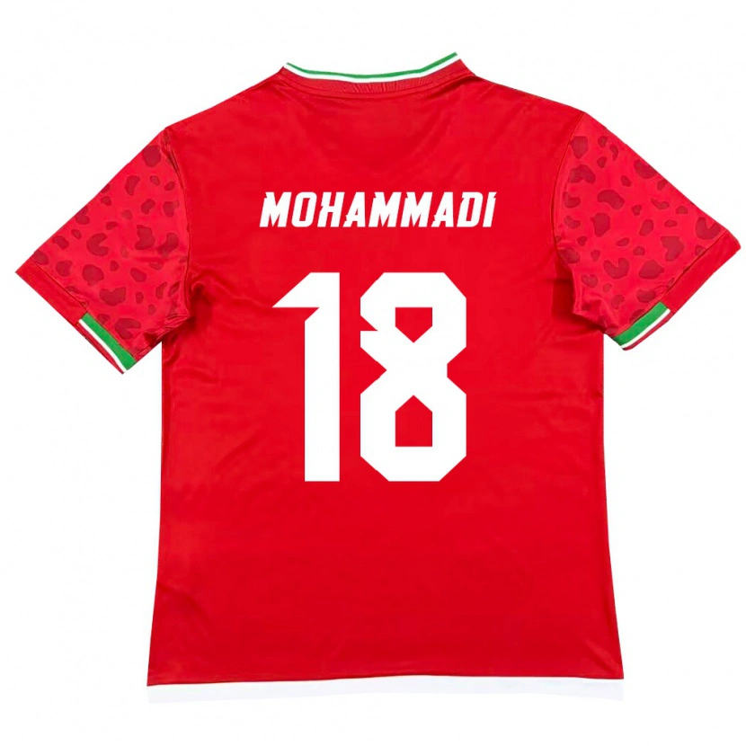 Danxen Män Iran Melika Mohammadi #18 Röd Vit Bortatröja Matchtröjor 26-28 Tröjor T-Tröja