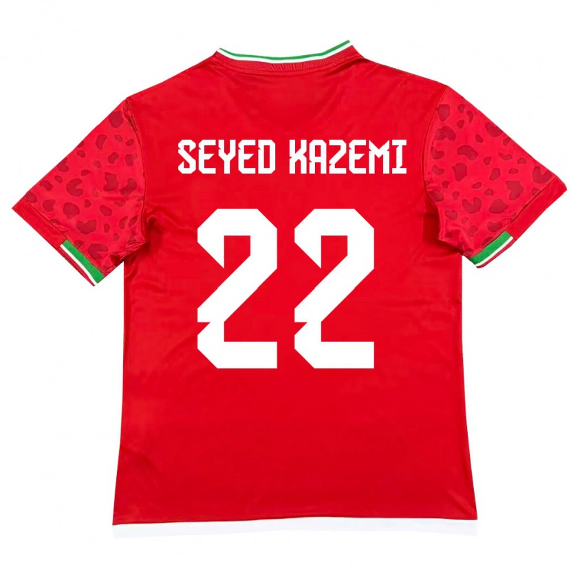 Danxen Män Iran Arefeh Seyed Kazemi #22 Röd Vit Bortatröja Matchtröjor 26-28 Tröjor T-Tröja