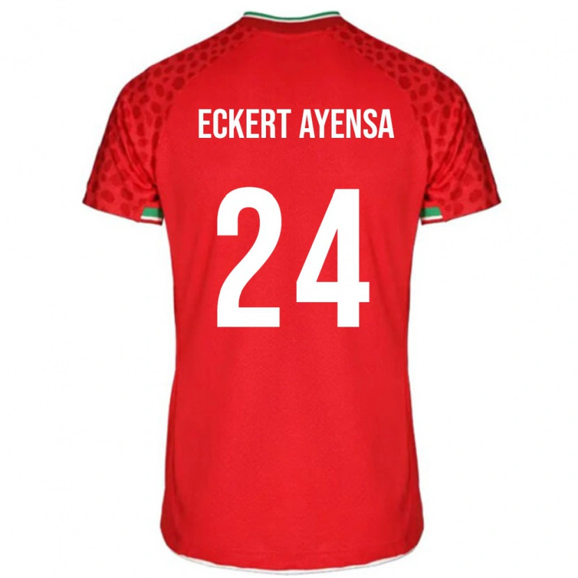 Danxen Män Iran Dennis Eckert Ayensa #24 Röd Vit Bortatröja Matchtröjor 26-28 Tröjor T-Tröja