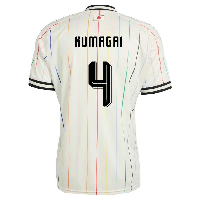 Danxen Män Japan Saki Kumagai #4 Vit Svart Bortatröja Matchtröjor 26-28 Tröjor T-Tröja