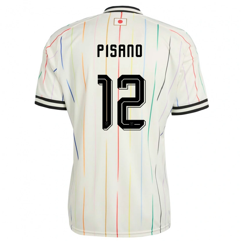 Danxen Män Japan Alexandre Pisano #12 Vit Svart Bortatröja Matchtröjor 26-28 Tröjor T-Tröja