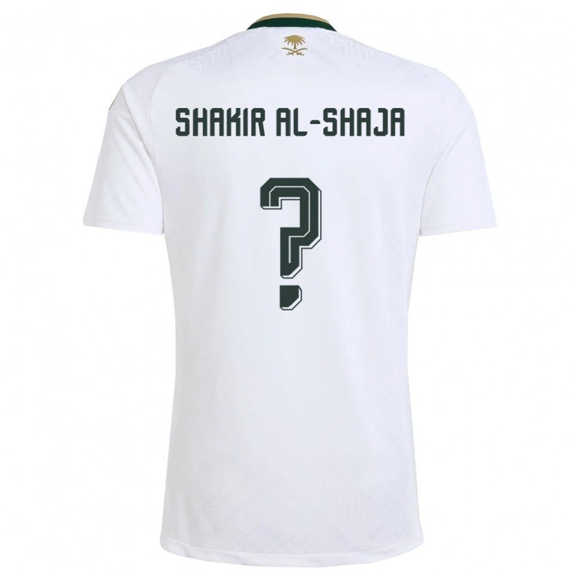 Danxen Män Saudi-Arabien Sultan Shakir Al-Shaja #0 Vit Grön Guld Bortatröja Matchtröjor 26-28 Tröjor T-Tröja