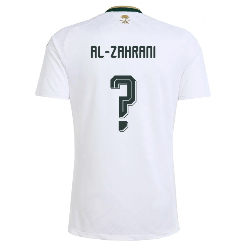 Danxen Män Saudi-Arabien Anas Al-Zahrani #0 Vit Grön Guld Bortatröja Matchtröjor 26-28 Tröjor T-Tröja
