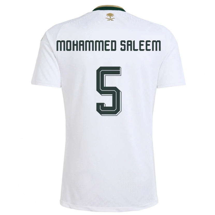 Danxen Män Saudi-Arabien Moayad Mohammed Saleem #5 Vit Grön Guld Bortatröja Matchtröjor 26-28 Tröjor T-Tröja