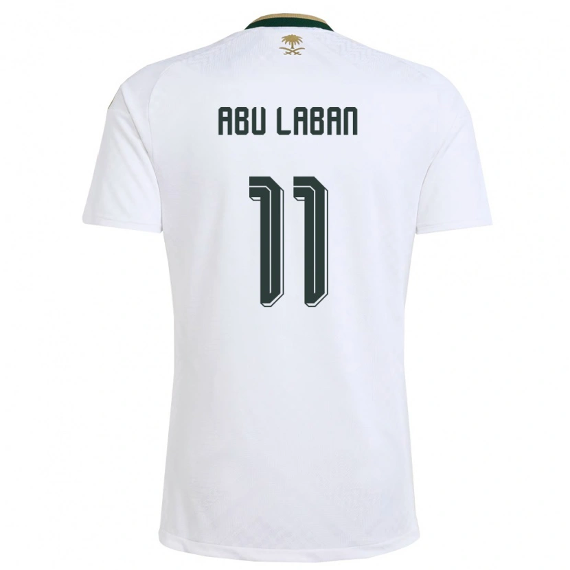 Danxen Män Saudi-Arabien Dalia Abu Laban #11 Vit Grön Guld Bortatröja Matchtröjor 26-28 Tröjor T-Tröja