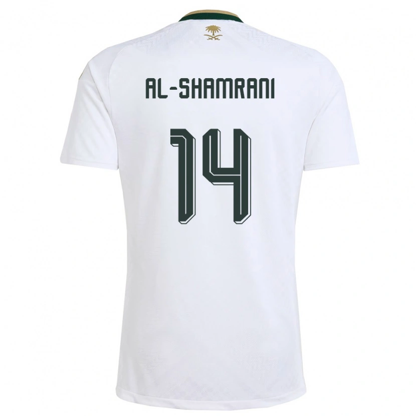 Danxen Män Saudi-Arabien Farhah Al-Shamrani #14 Vit Grön Guld Bortatröja Matchtröjor 26-28 Tröjor T-Tröja