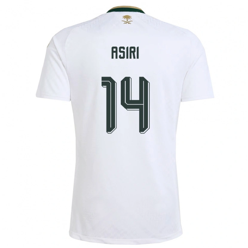 Danxen Män Saudi-Arabien Abdulaziz Asiri #14 Vit Grön Guld Bortatröja Matchtröjor 26-28 Tröjor T-Tröja