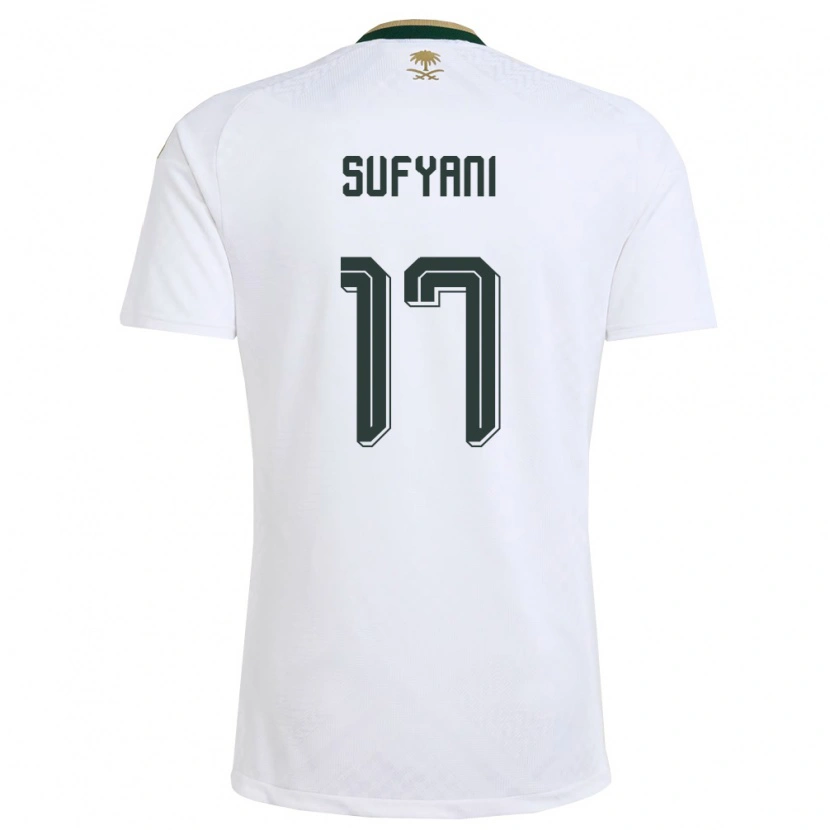 Danxen Män Saudi-Arabien Abdulrahman Sufyani #17 Vit Grön Guld Bortatröja Matchtröjor 26-28 Tröjor T-Tröja