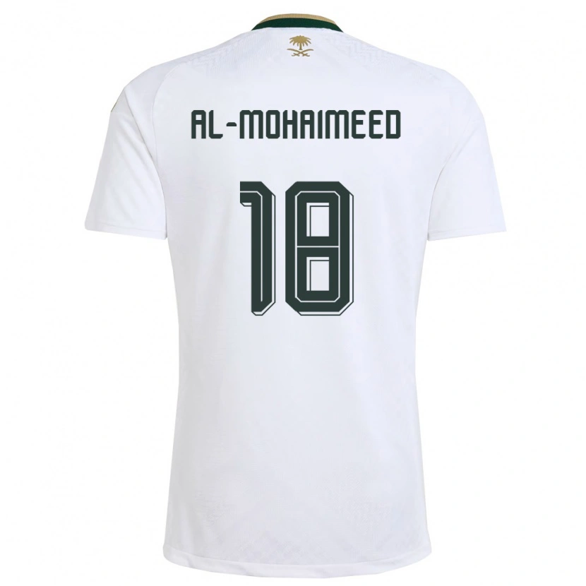 Danxen Män Saudi-Arabien Samer Al Mohaimeed #18 Vit Grön Guld Bortatröja Matchtröjor 26-28 Tröjor T-Tröja