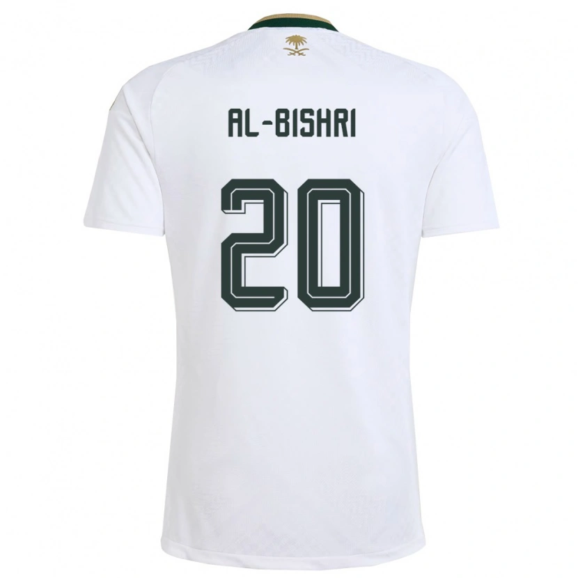 Danxen Män Saudi-Arabien Nawaf Al-Bishri #20 Vit Grön Guld Bortatröja Matchtröjor 26-28 Tröjor T-Tröja