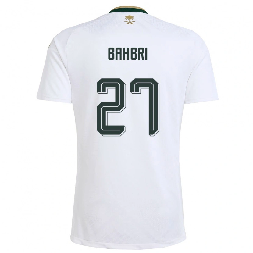 Danxen Män Saudi-Arabien Hatan Bahbri #27 Vit Grön Guld Bortatröja Matchtröjor 26-28 Tröjor T-Tröja
