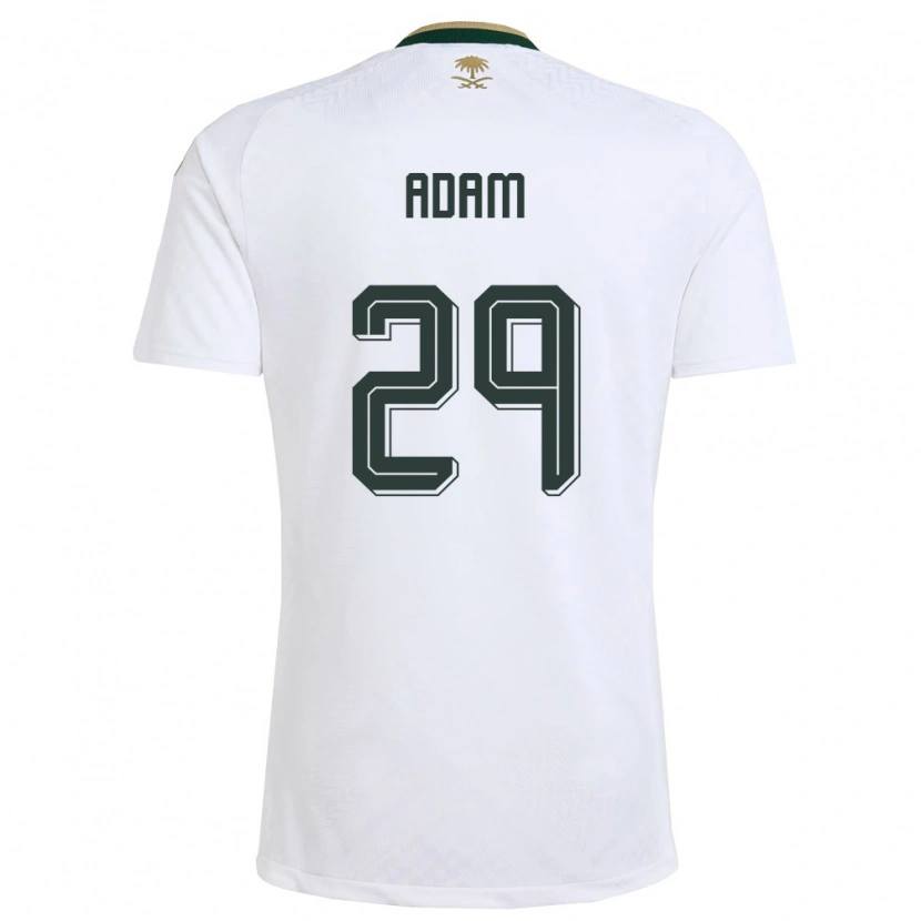 Danxen Män Saudi-Arabien Hamed Adam #29 Vit Grön Guld Bortatröja Matchtröjor 26-28 Tröjor T-Tröja