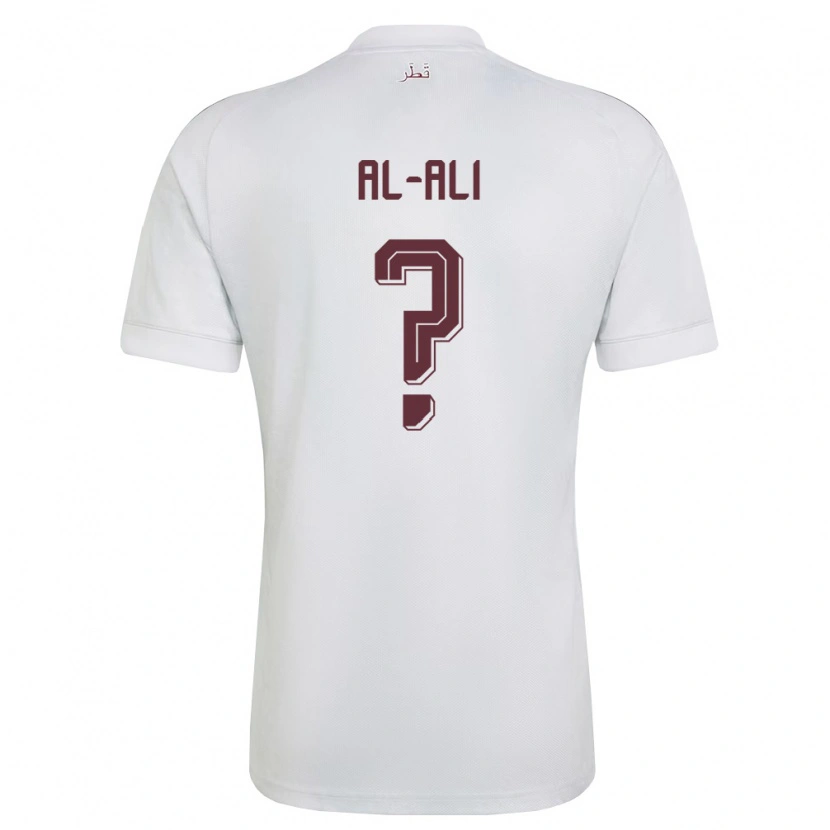 Danxen Män Qatar Abdulla Al-Ali #0 Vit Burgund Bortatröja Matchtröjor 26-28 Tröjor T-Tröja