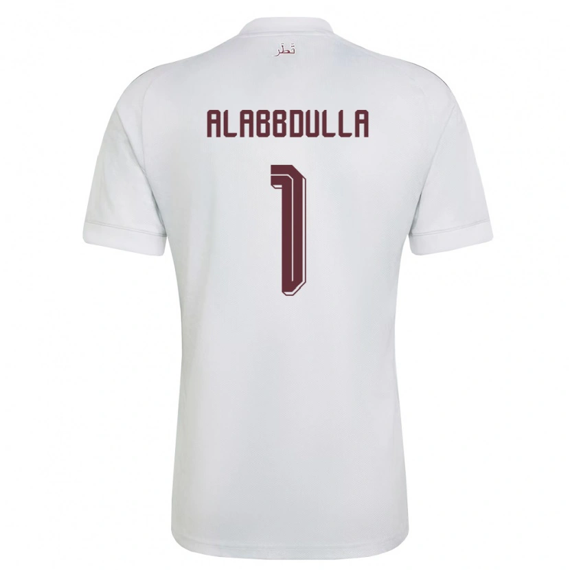 Danxen Män Qatar Latifa Alabbdulla #1 Vit Burgund Bortatröja Matchtröjor 26-28 Tröjor T-Tröja