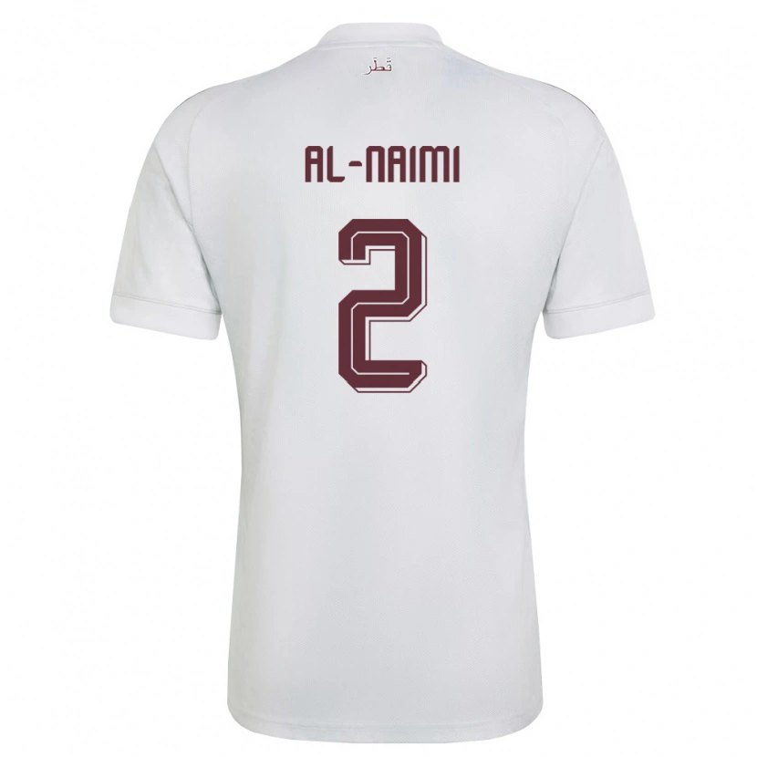 Danxen Män Qatar Amna Al Naimi #2 Vit Burgund Bortatröja Matchtröjor 26-28 Tröjor T-Tröja